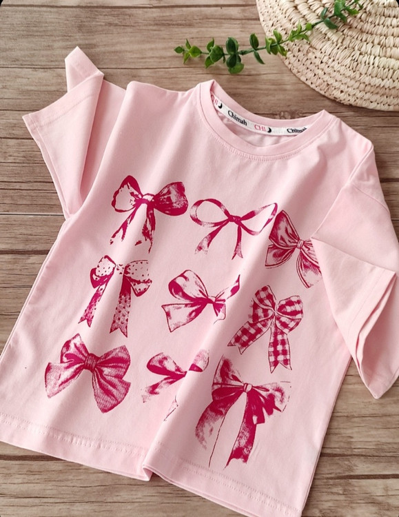 ست کراپ و شلوار بگ پاپیون از ۶ سال تا ۱۶ سال