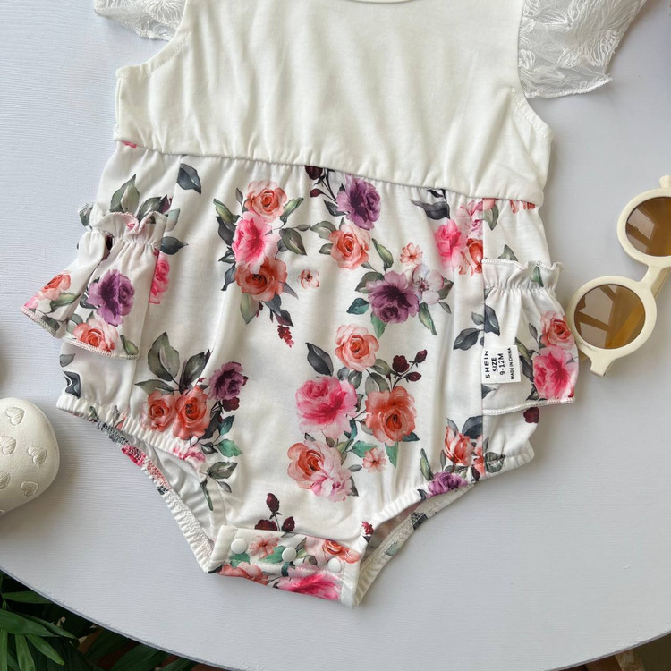 بادی نوزادی دخترانه با هدبند 1 تا 18 ماه