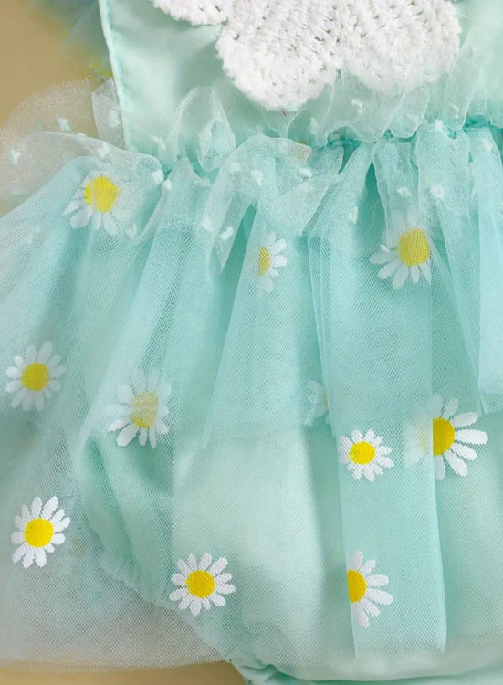 بادی مجلسی نوزادی دخترانه گل بابونه همراه با هد 3 تا 18 ماه