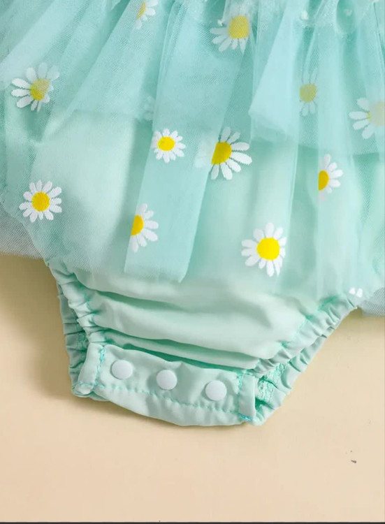 بادی مجلسی نوزادی دخترانه گل بابونه همراه با هد 3 تا 18 ماه