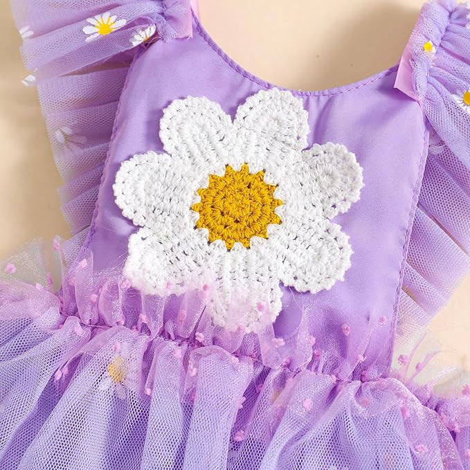 بادی مجلسی نوزادی دخترانه گل بابونه همراه با هد 3 تا 18 ماه