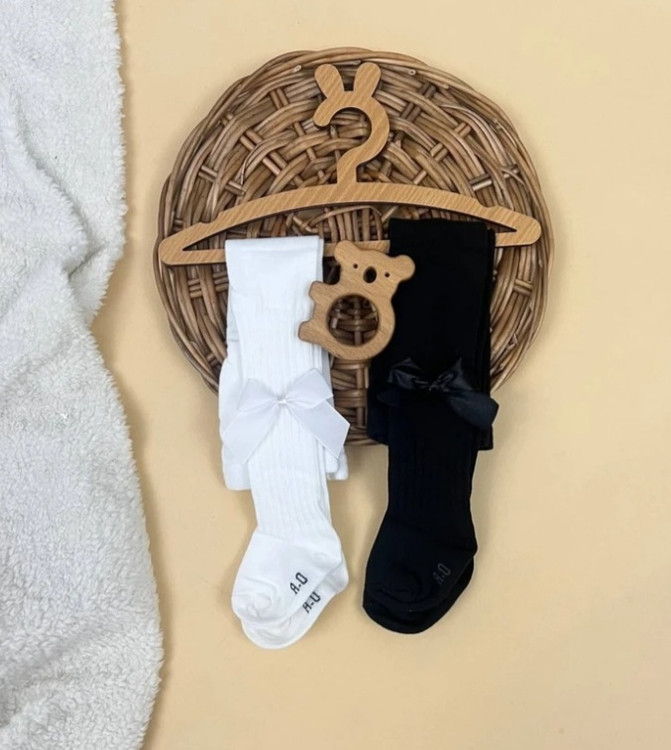 جوراب شلواری کبریتی پاپیونی دخترانه از نوزادی تا 6 سال