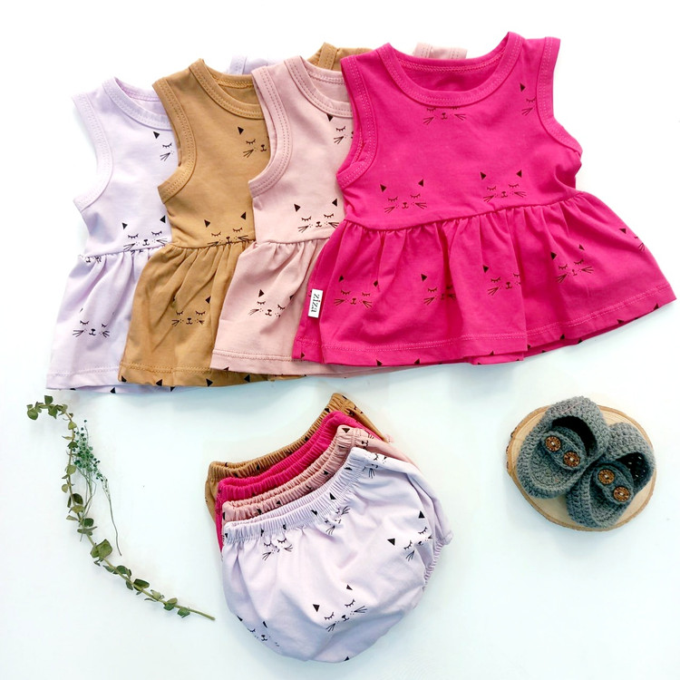 ست پیراهن و شورت نوزادی از ۳ تا ۱۸ ماه