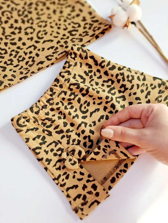 ست تاپ و دامن پلنگی نوزادی ۳ تا ۲۴ ماه