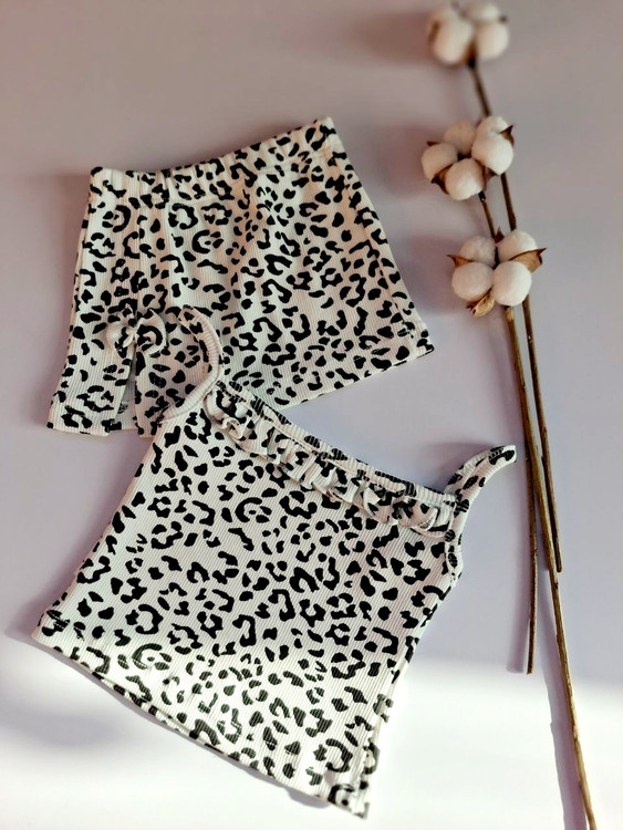 ست تاپ و دامن پلنگی نوزادی ۳ تا ۲۴ ماه