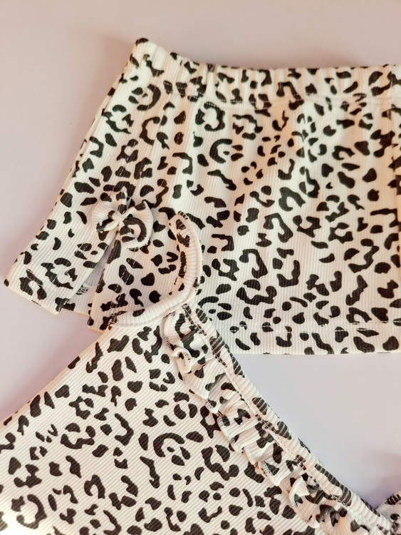 ست تاپ و دامن پلنگی نوزادی ۳ تا ۲۴ ماه