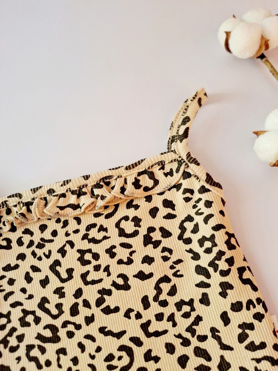 ست تاپ و دامن پلنگی نوزادی ۳ تا ۲۴ ماه