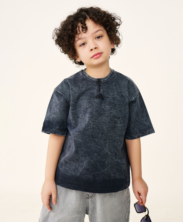 تیشرت بچگانه تک زیپی سنگ شور ۳ تا ۱۰ سال