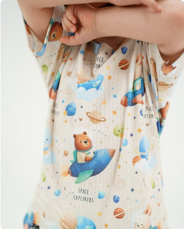 ست تیشرت و شلوار راحتی بچگانه طرح خرس هواپیماسوار از 10 ماه تا 8 سال