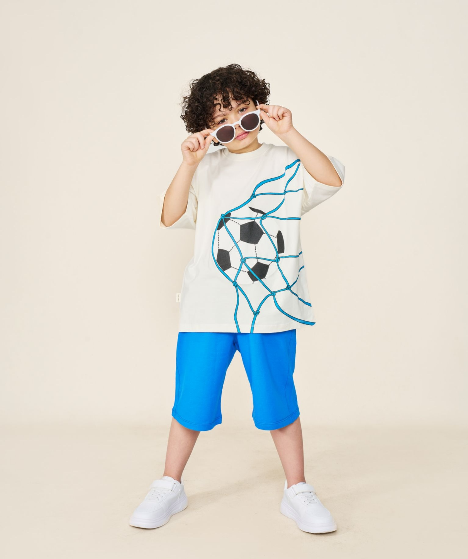 خرید و قیمت ست تیشرت شلوارک پسرانه ۲ تا ۹ سال طرح توپ و تور