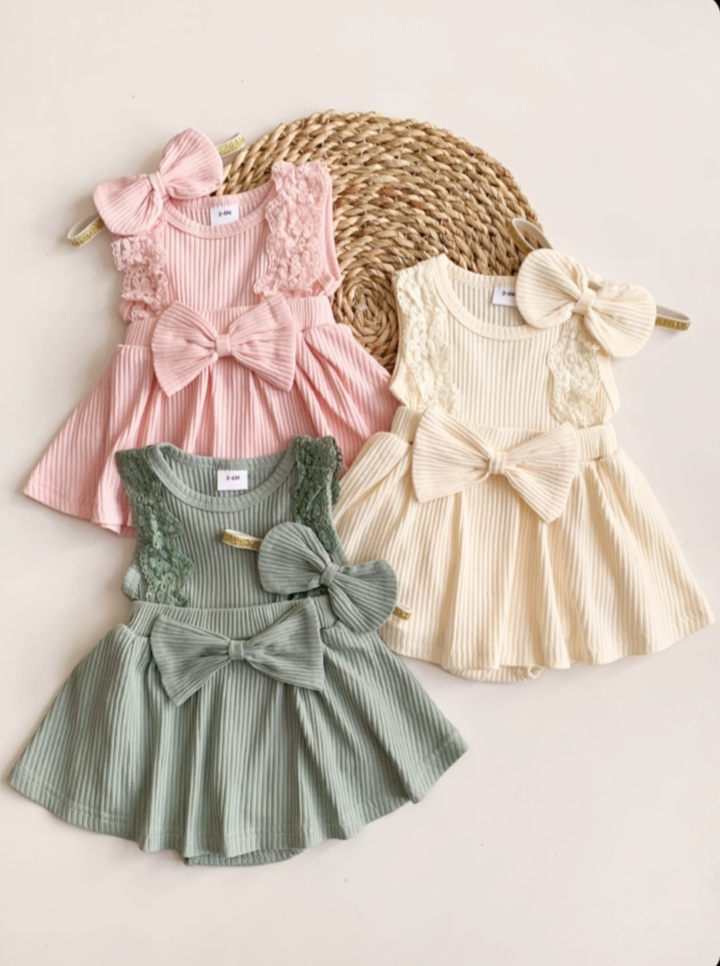 خرید و قیمت بادی پیراهن پنبه کبریتی نوزادی پاپیون | مناسب صفر تا ۱۸ ماه