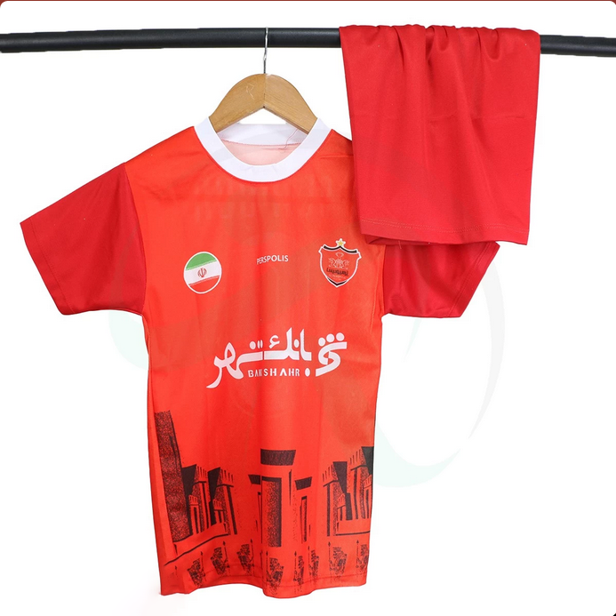 پیراهن و شورت فوتبالی بچه گانه پرسپولیس علیپور 7 تا 14 سال پسرانه