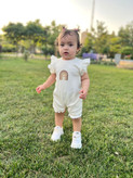 خرید و قیمت رامپر نوزادی دخترانه طرح رنگین کمان از 3 ماه تا ۲ سال جدید و ارزان شیک و ارزان