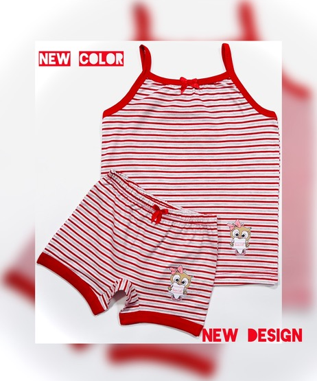 ست تاپ و شورت بچه گانه دخترانه 3 تا 12 سال رنگبندی شیک و جدید