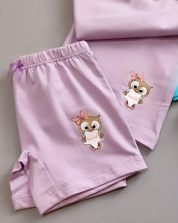ست تاپ و شورت بچه گانه دخترانه 3 تا 12 سال رنگبندی شیک و جدید