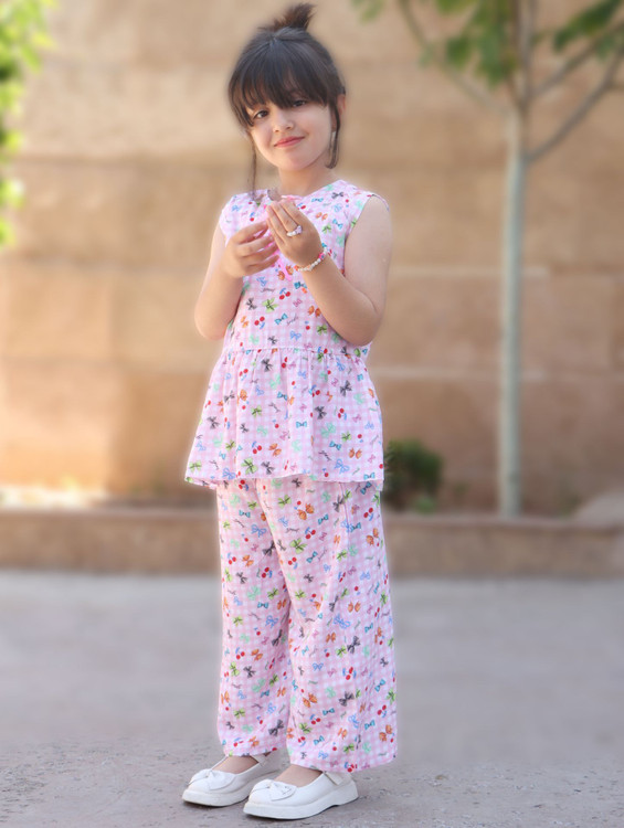 خرید و قیمت ست تاپ شلوار راحتی بچه گانه دخترانه ۲ تا 10 سال شیک و ترند