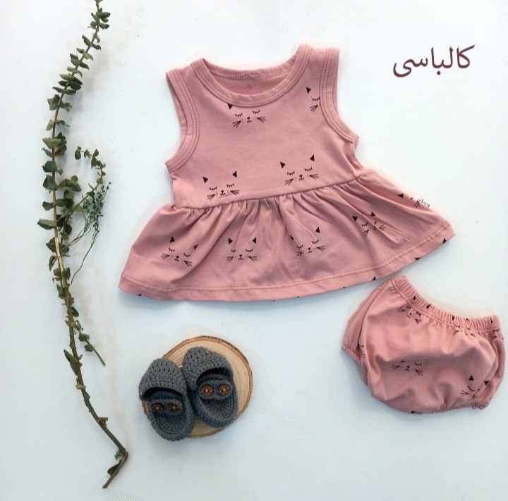 ست پیراهن و شورت نوزادی از ۳ تا ۹ ماه