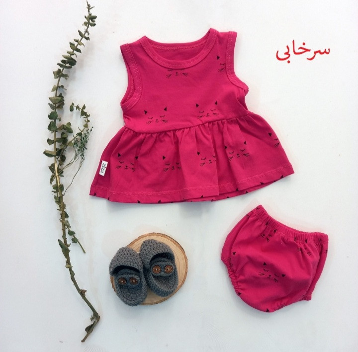 ست پیراهن و شورت نوزادی از ۳ تا ۹ ماه