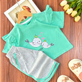 خرید و قیمت ست کراپ و شلوارک راحتی بچگانه دخترانه از ۲ تا ۵ سال راحت و اسپرت