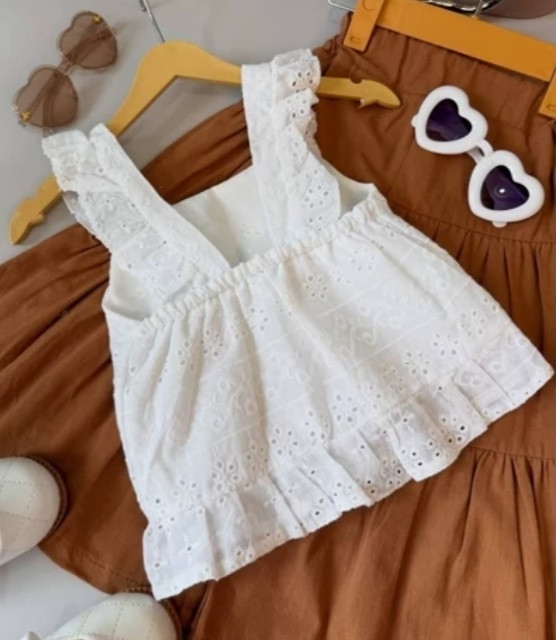 خرید و قیمت تاپ و شلوار وایدبگ بچه گانه دخترانه ۲ تا ۷ سال شیک و زیبا