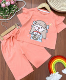 ست کراپ و شلوارک راحتی بچگانه دخترانه از 5 تا 8 سال