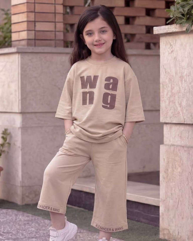 ست تیشرت و شلوار بچه گانه دخترانه ۲ تا ۹ سال رنگبندی کد 87001012