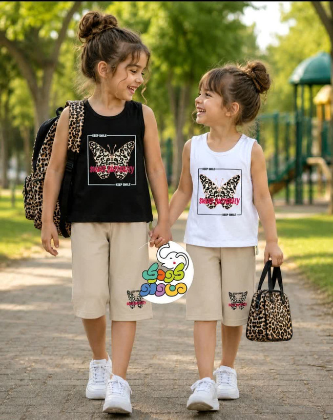ست تاپ شلوارک بچه گانه دخترانه 1 تا 4 سال