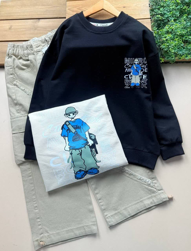 ست بلوز و شلوار پسرانه بچگانه 7 تا ۱۶ سال رنگبندی