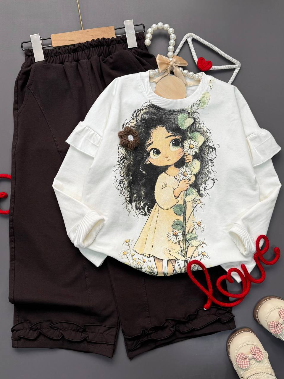 ست بلوز و شلوار دورس بچه گانه دخترانه ۵ تا 12 سال کد 1019۰۱۰۱۲