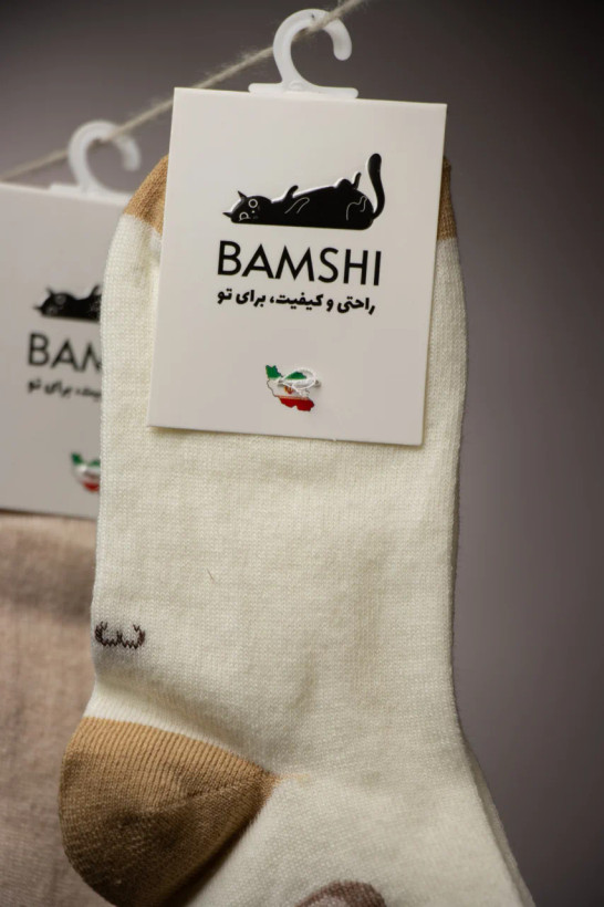 جوراب مچی بچه گانه طرح تدی و پاپیون 3 تا 10 سال