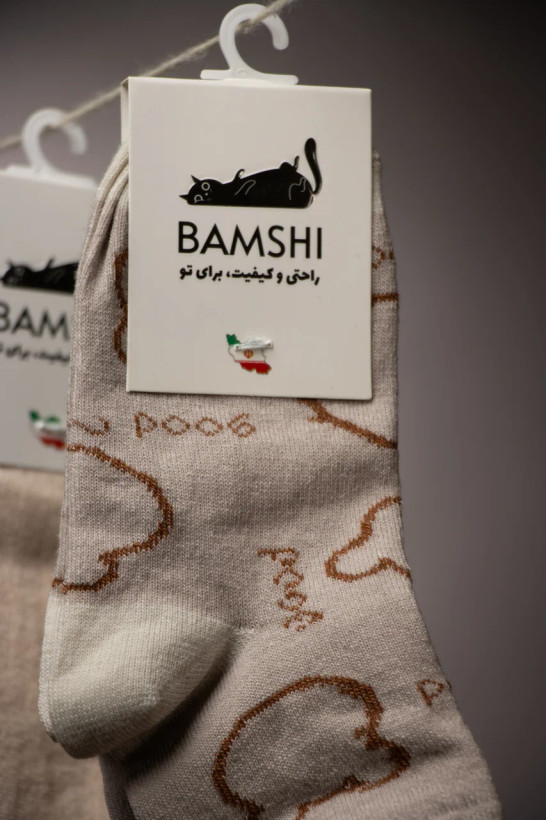 جوراب مچی بچه گانه طرح تدی و پاپیون 3 تا 10 سال